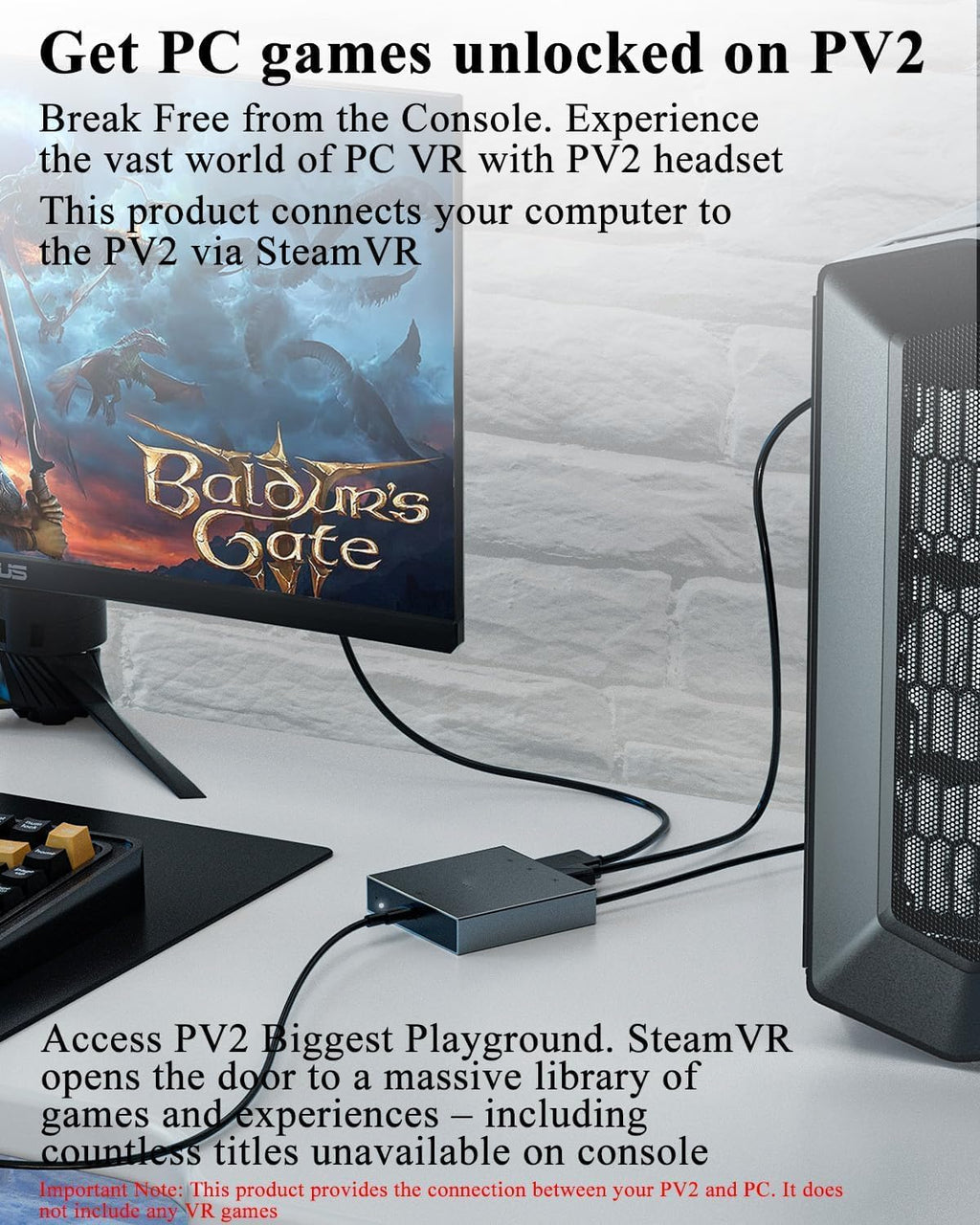 PC Adapter for VR2 Headset Q401