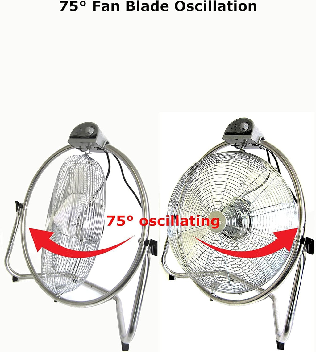 20 Inch 3 Speed Oscillating Floor Fan P423