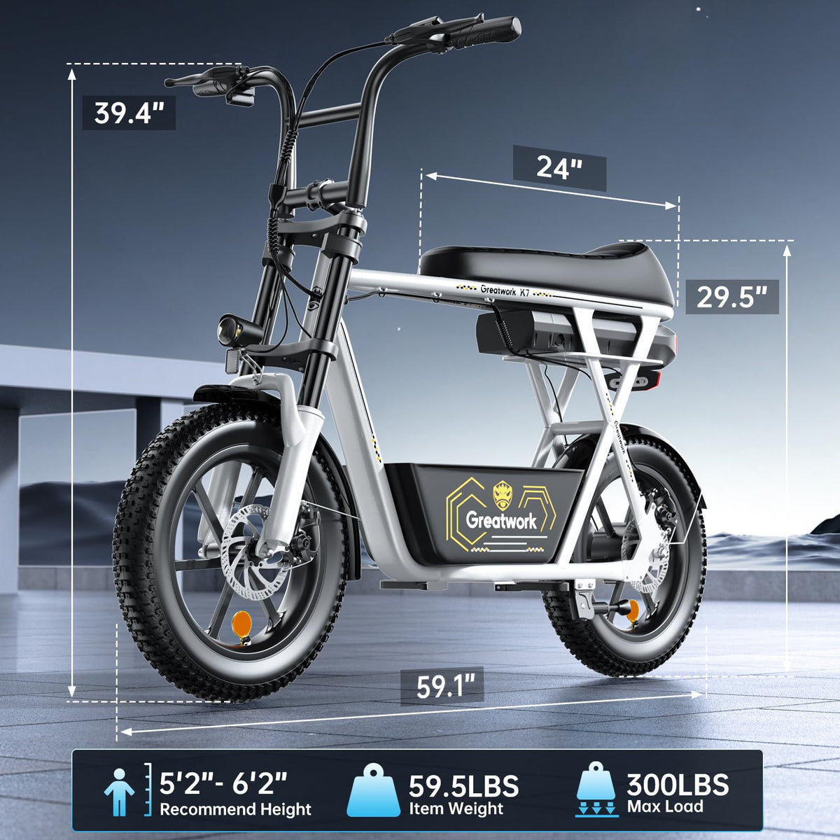 1500W Electric Scooter with Seat P420777