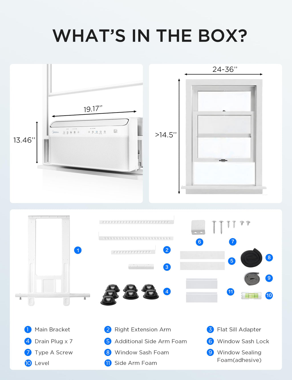 10,000 BTU Smart Inverter Window AC D209