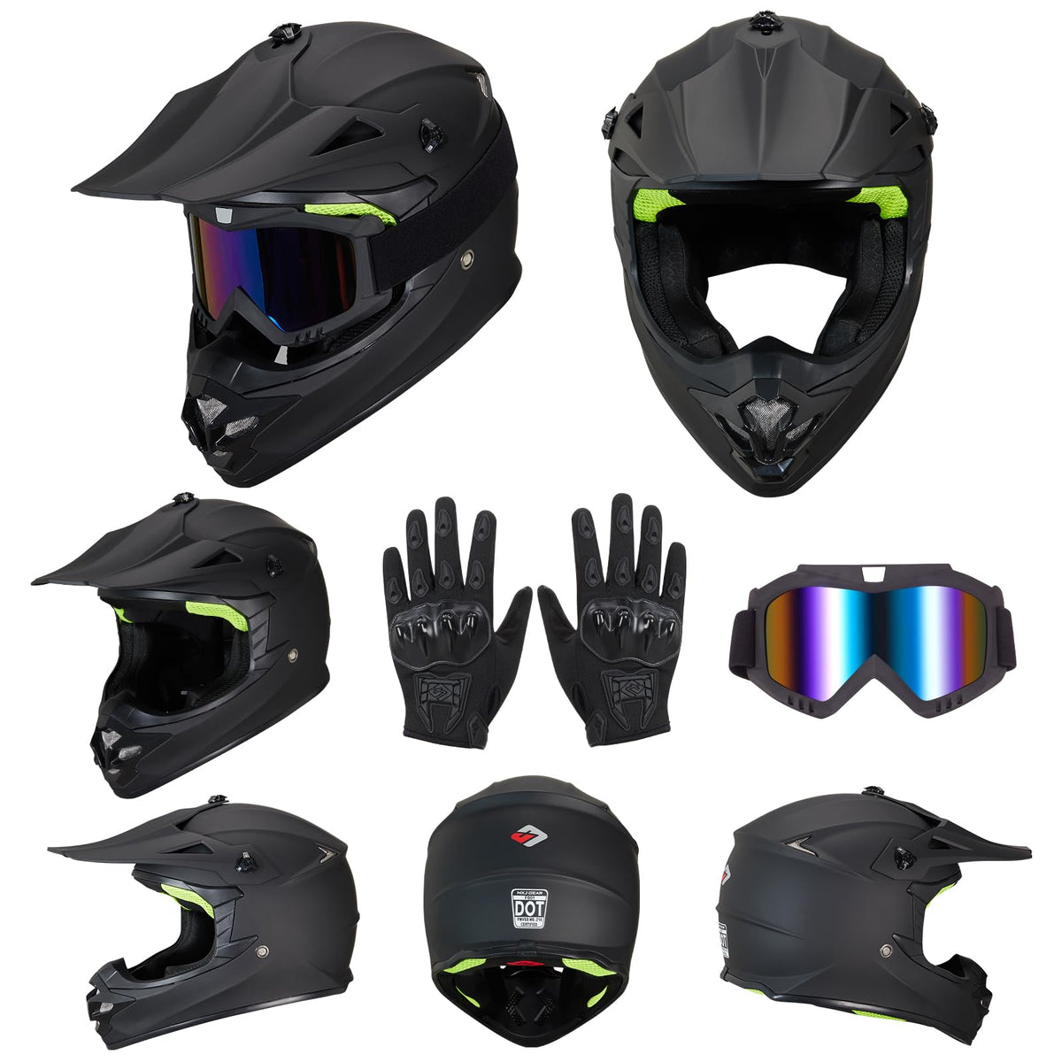 DOT Approved Full Face Motocross Helmet V680473