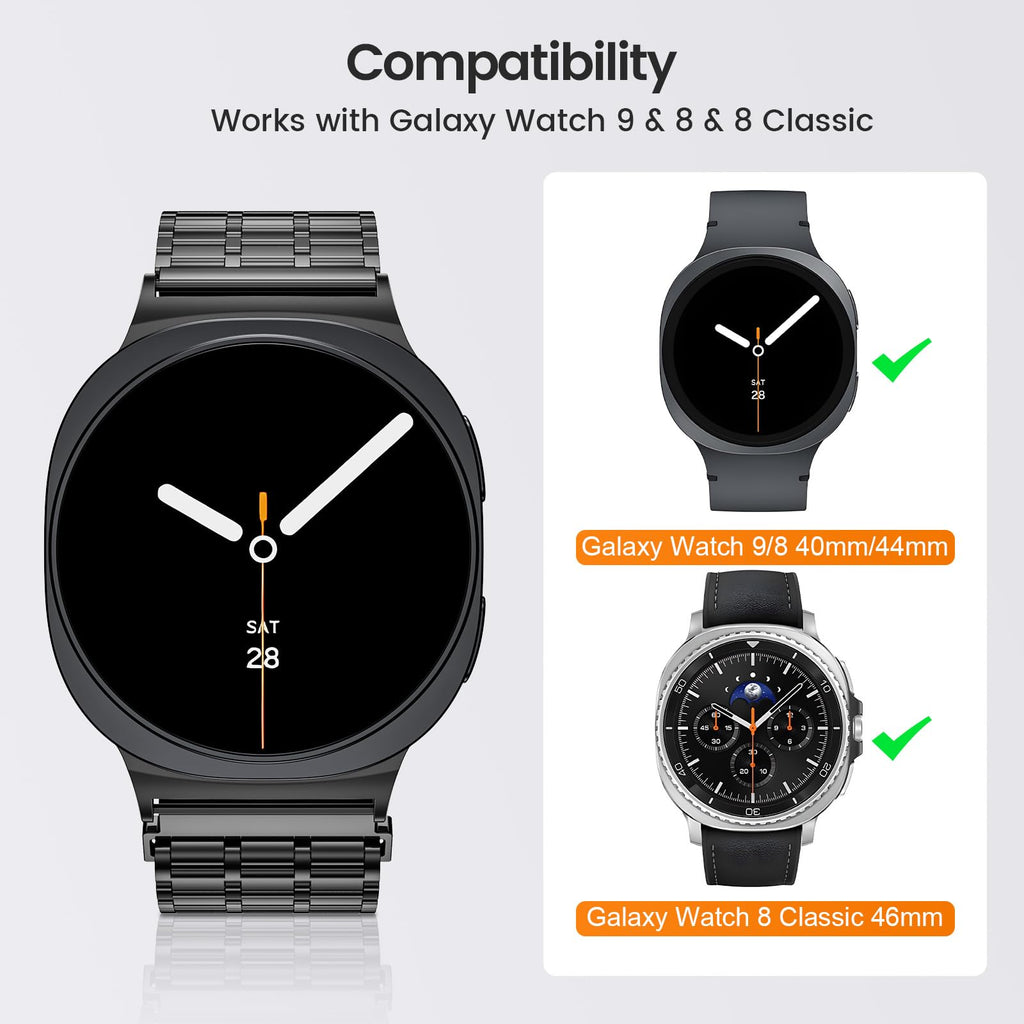 Magnetic Metal Band for Galaxy Watch 9 8 40mm 44mm/8 Classic 46mm M76580