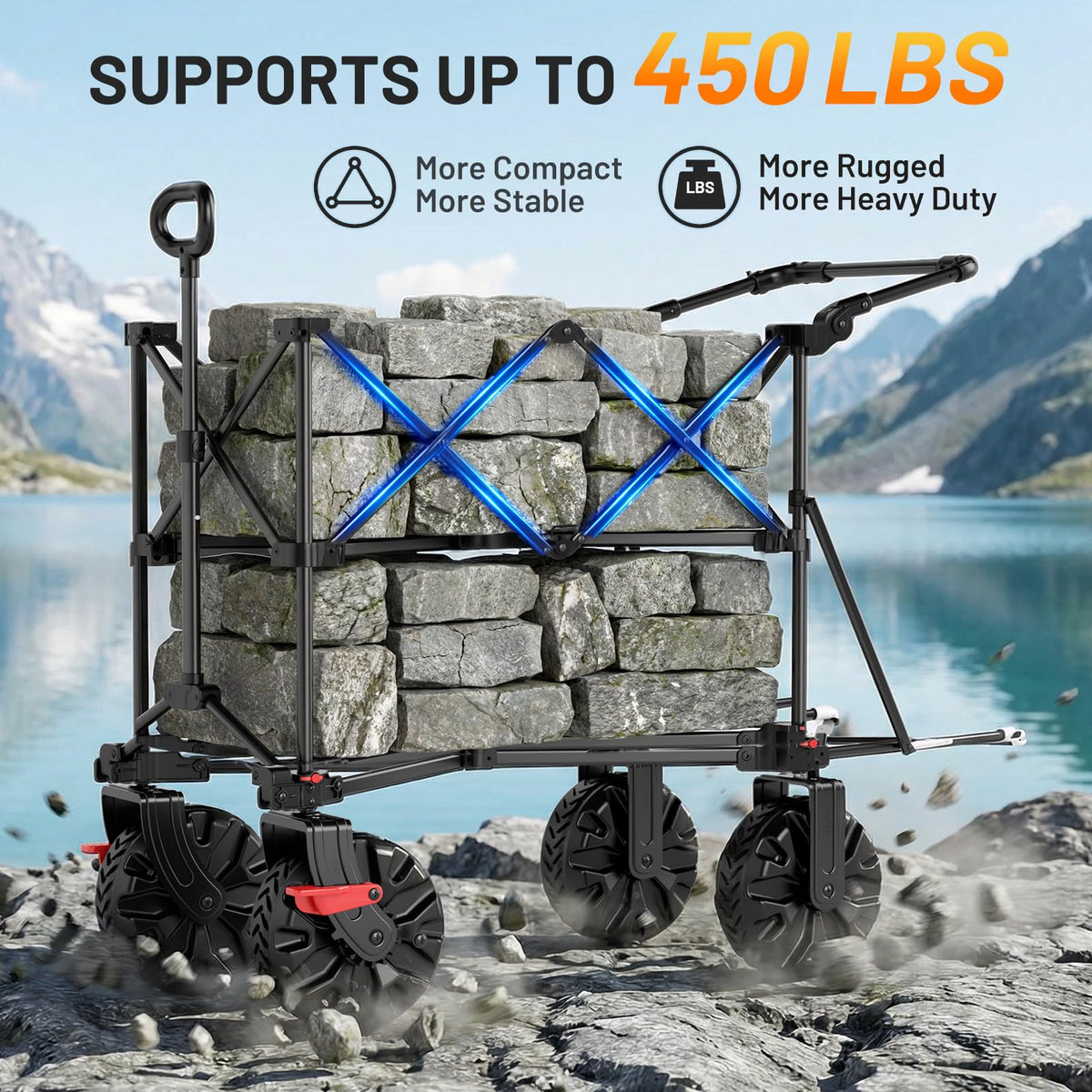 Double Decker Wagon 400L Capacity 450lb Load Y378271