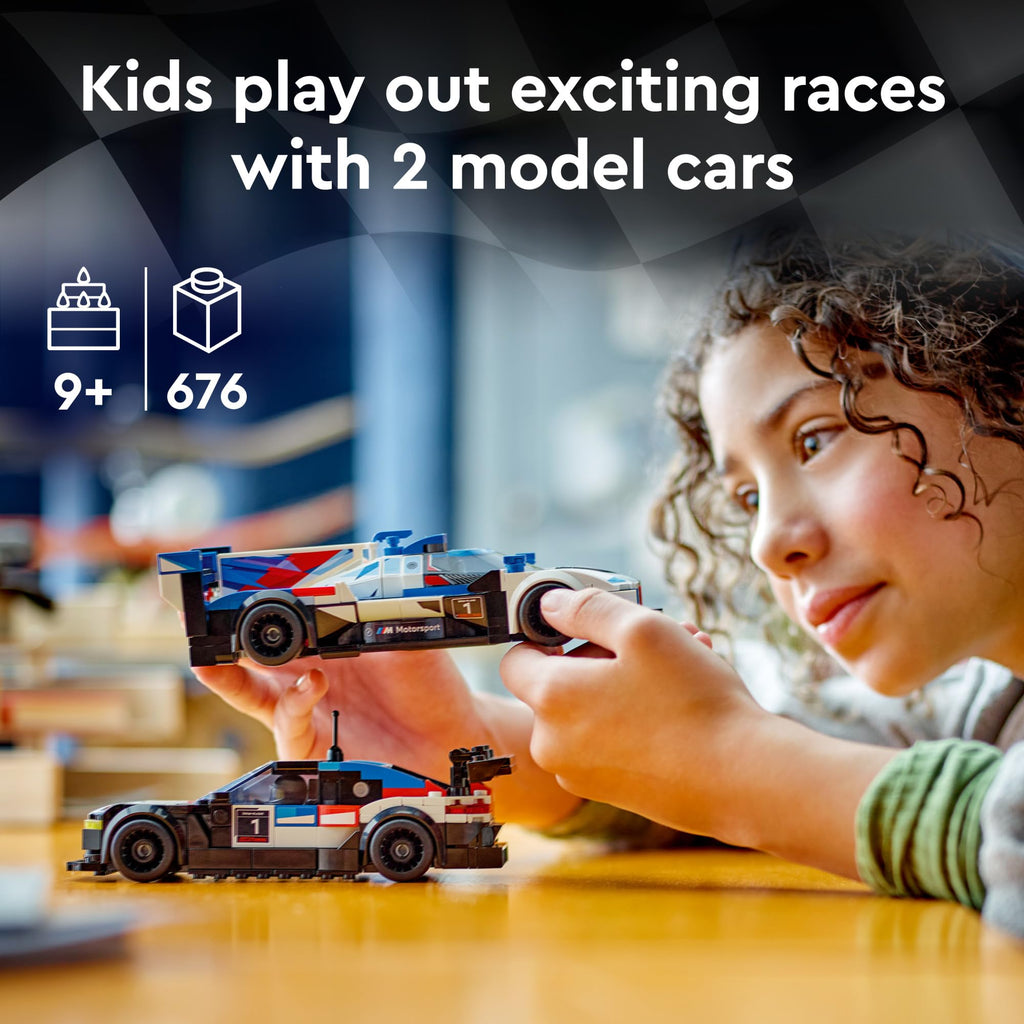 Buildable Race Car Toy Set with 2 Models and 2 Minifigures I1164