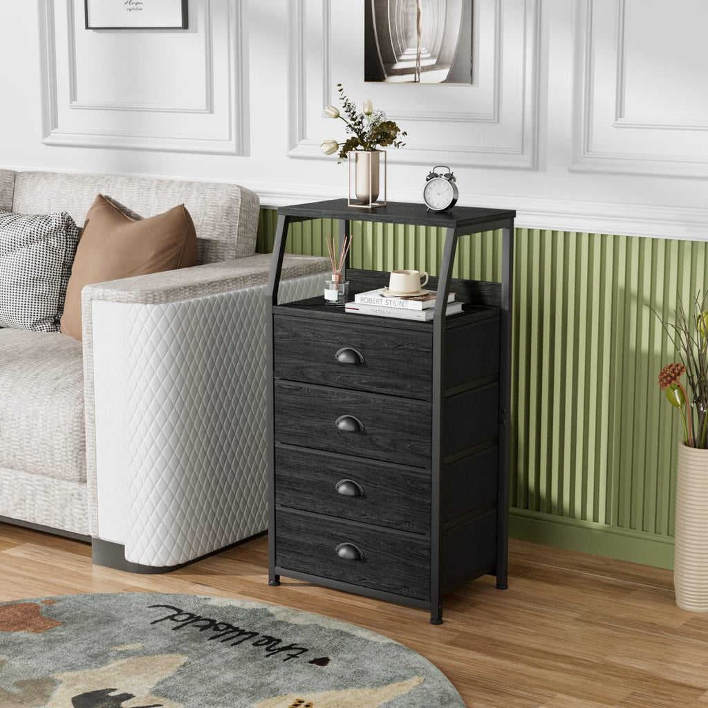 Tall Nightstand with Fabric Drawer C180