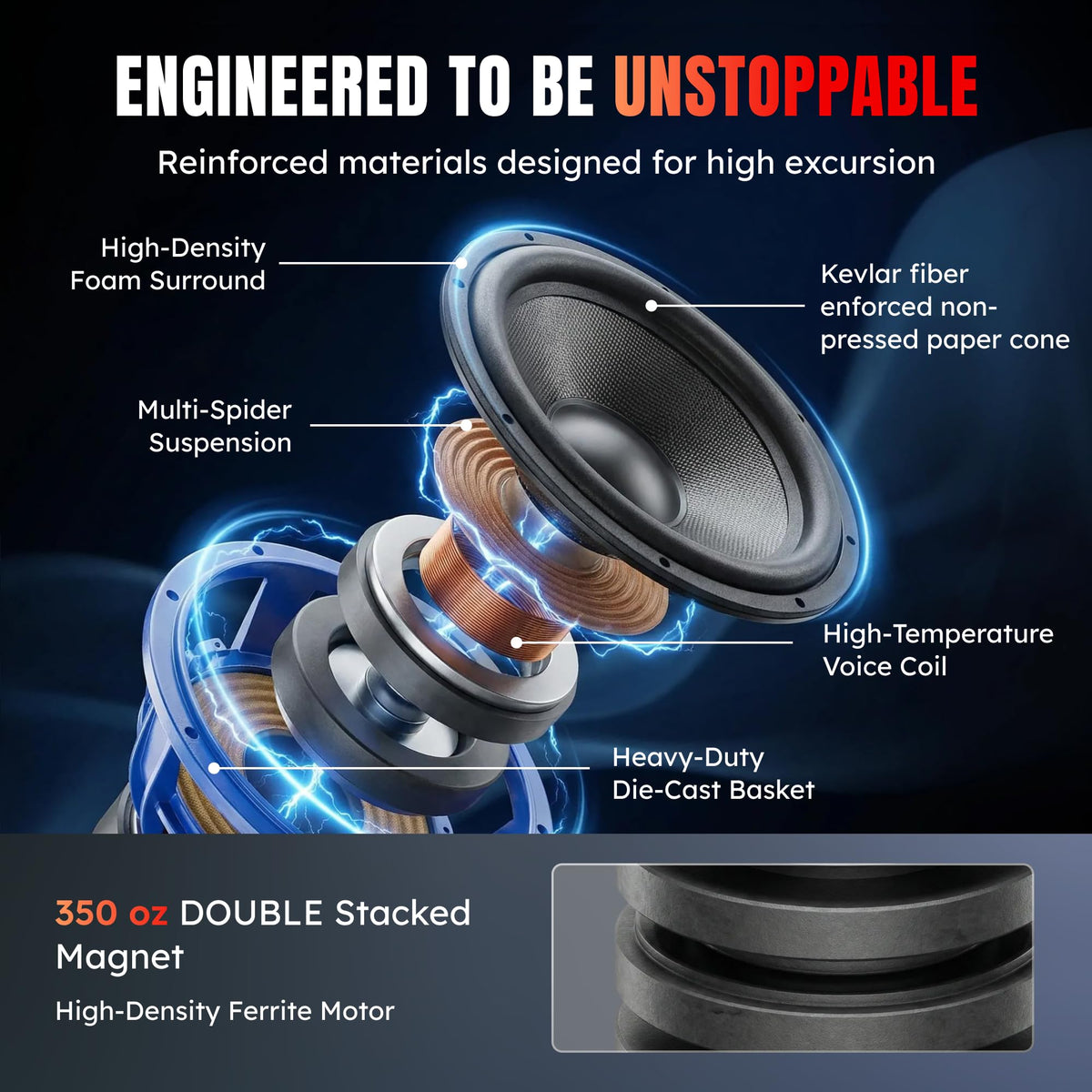 18 Inch 2 Ohm Car Subwoofer Y28001