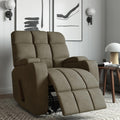 Velvet Swivel Rocker Recliner Chair with Adjustable Backrest and Footrest D229