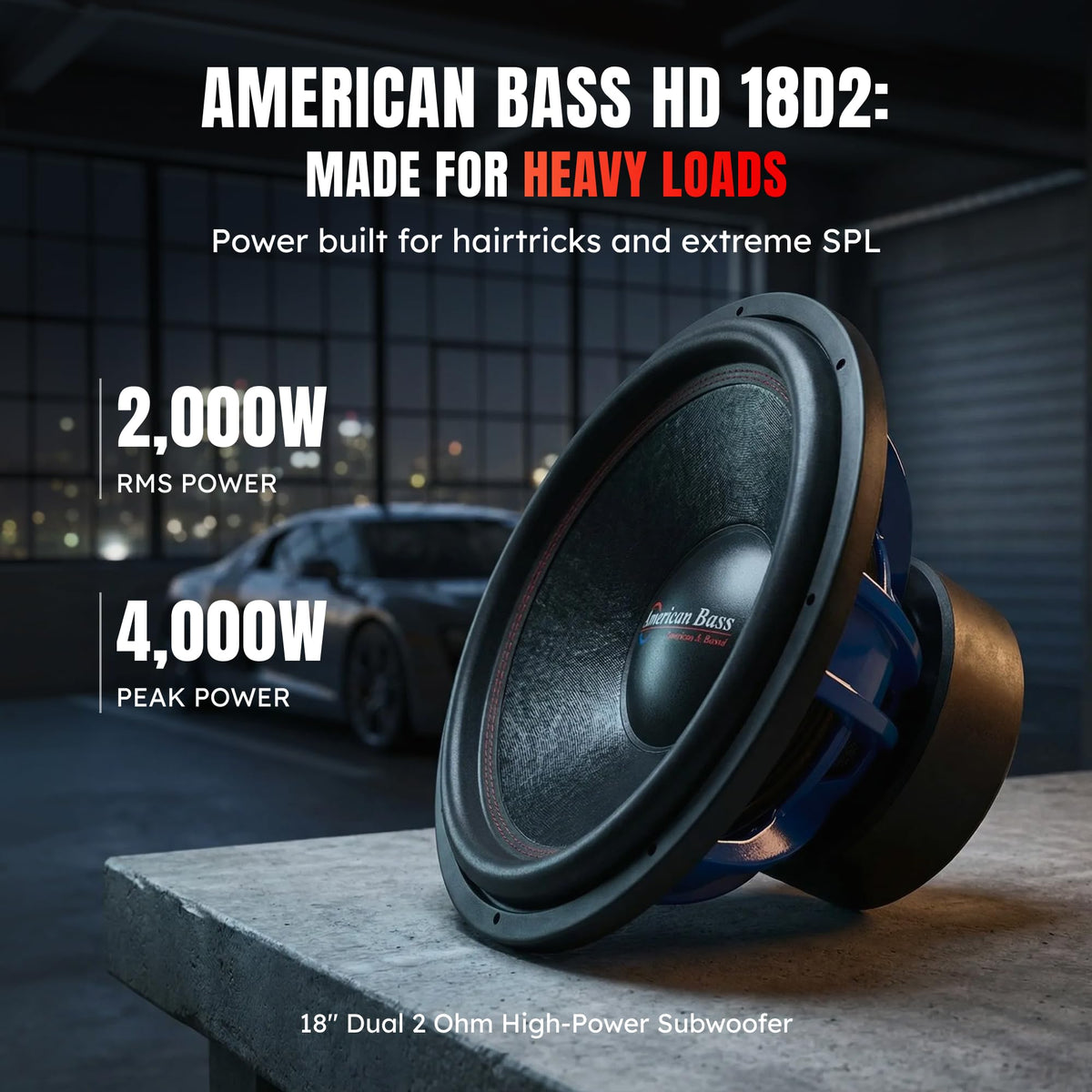 18 Inch 2 Ohm Car Subwoofer Y28001