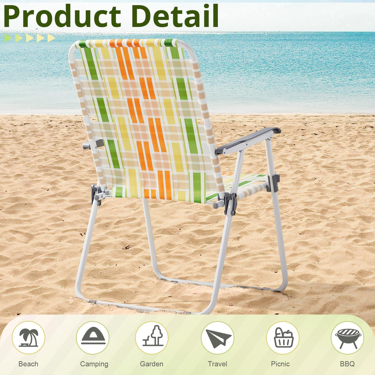 Oversized Webbed Folding Lawn Chairs 2 Pack W32295