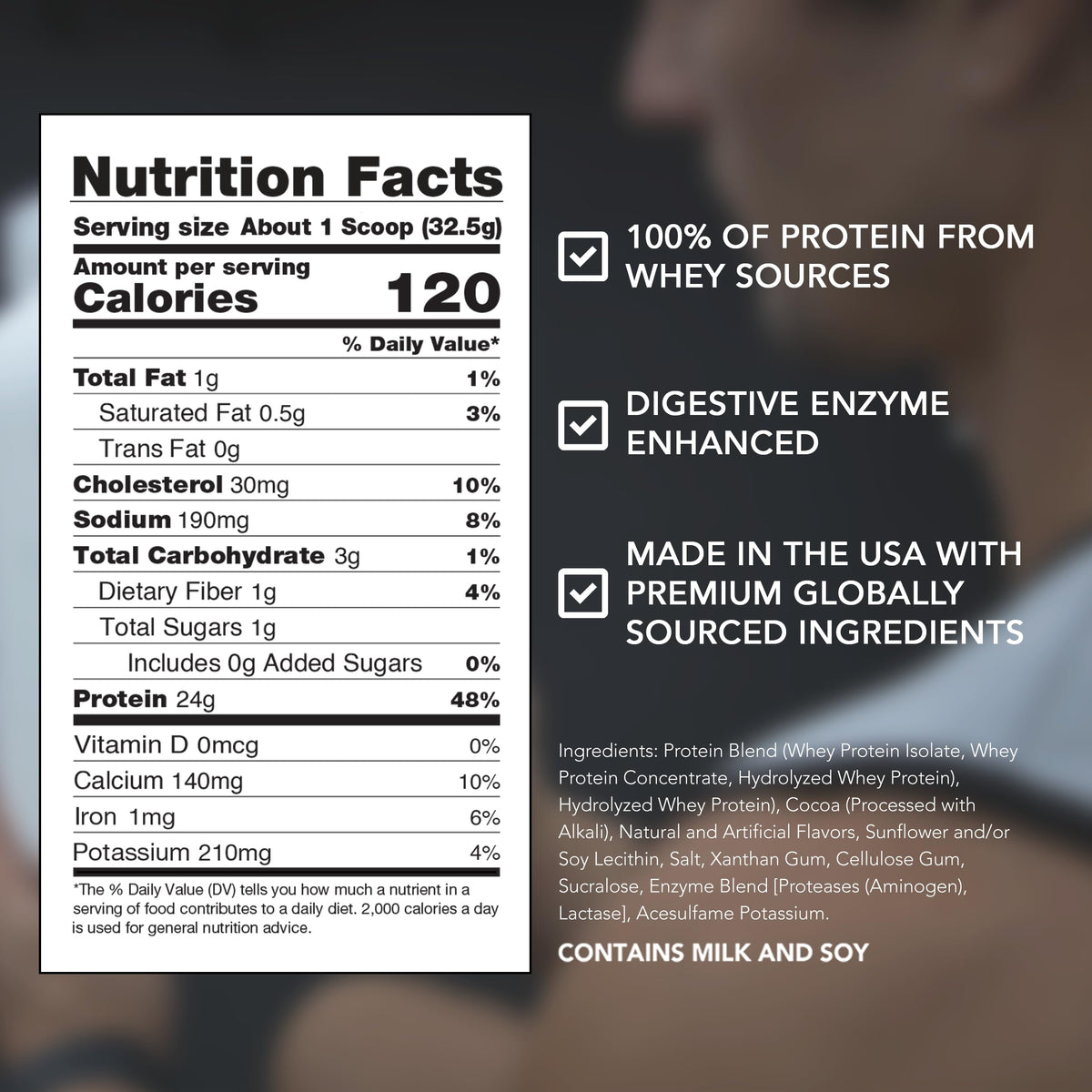 Chocolate Peanut Butter Whey Protein Powder 5 lb F6678