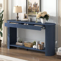 Curved Console Table with 3 Drawers and Bottom Shelf T331590