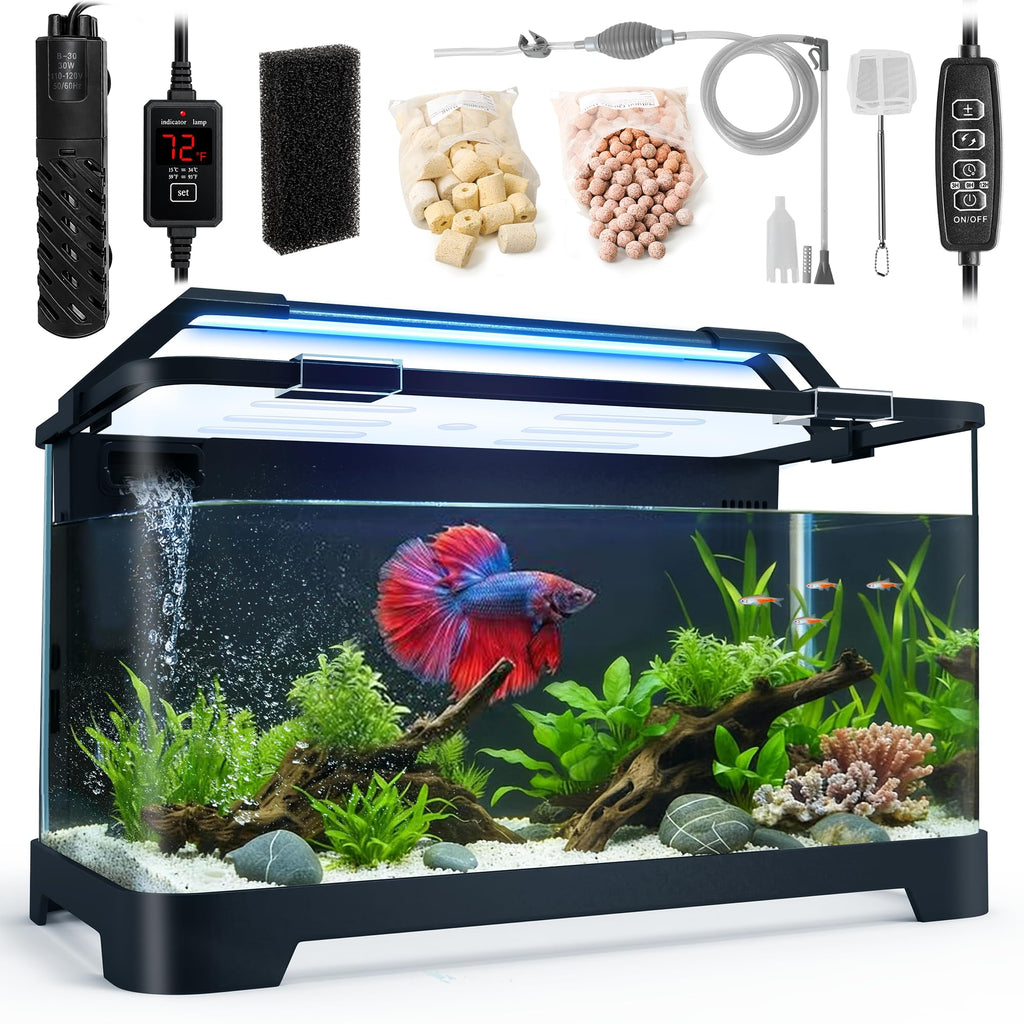 3.5 Gallon Acrylic Aquarium Starter Kit with Heater U3913