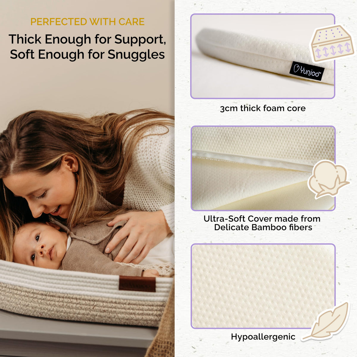 Foldable Baby Changing Pad 29” x 15” Waterproof Ultra Soft A961