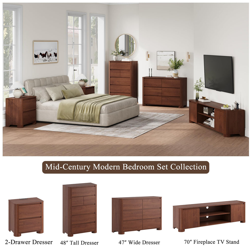 70" Walnut TV Stand Z182135
