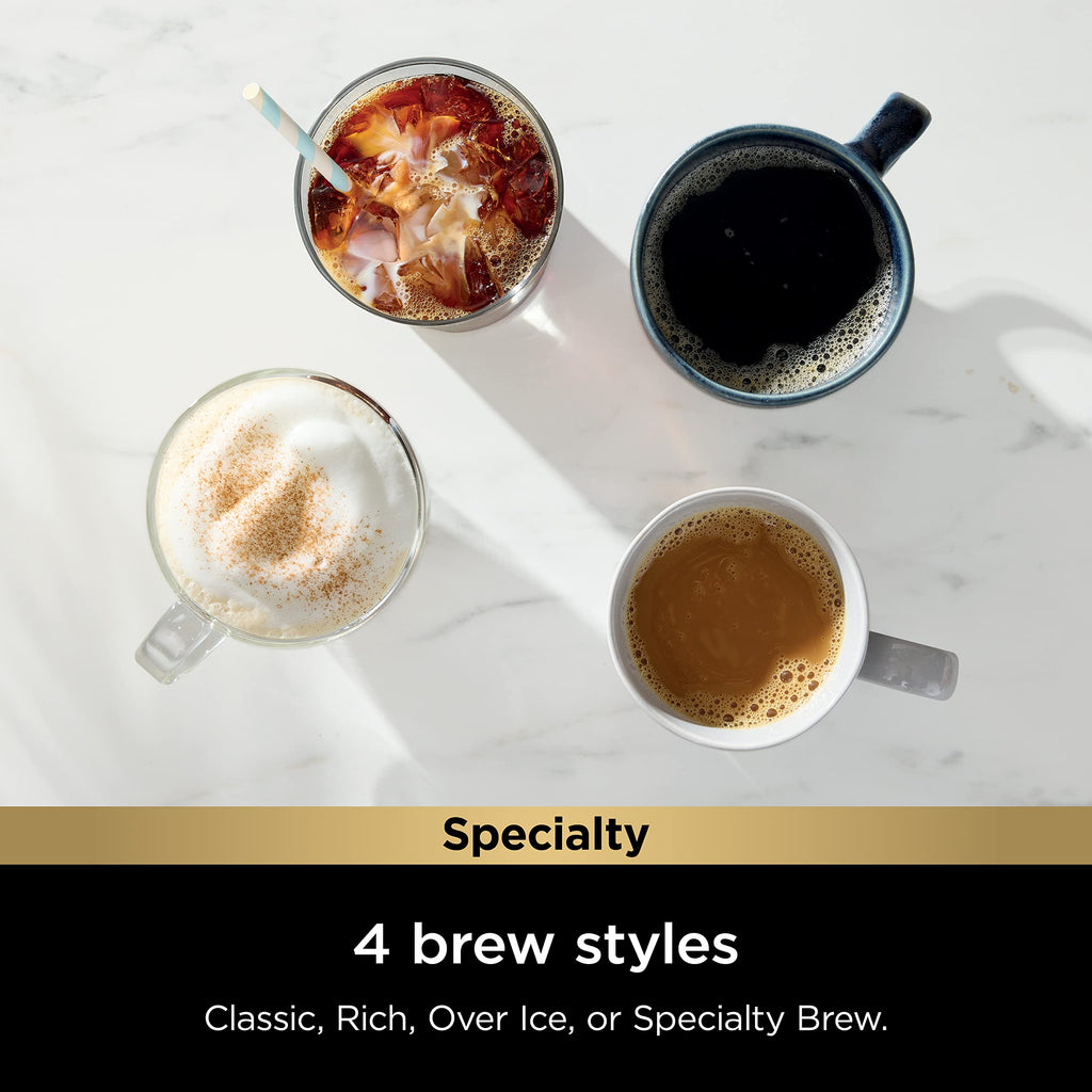 Single-Serve Coffee Maker with Milk Frother, Black B6427