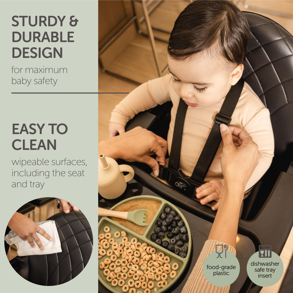 Convertible Wooden High Chair with Adjustable Height H3380