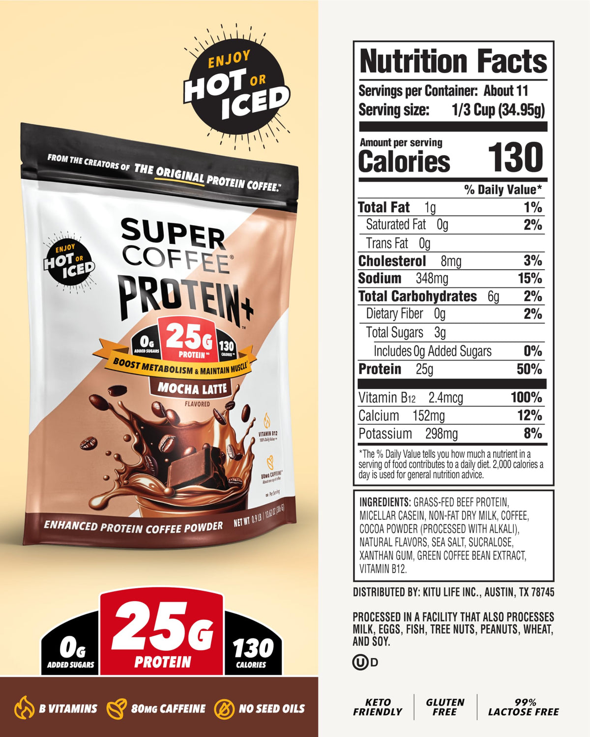 Instant Coffee Mocha 25g Protein 14oz P347