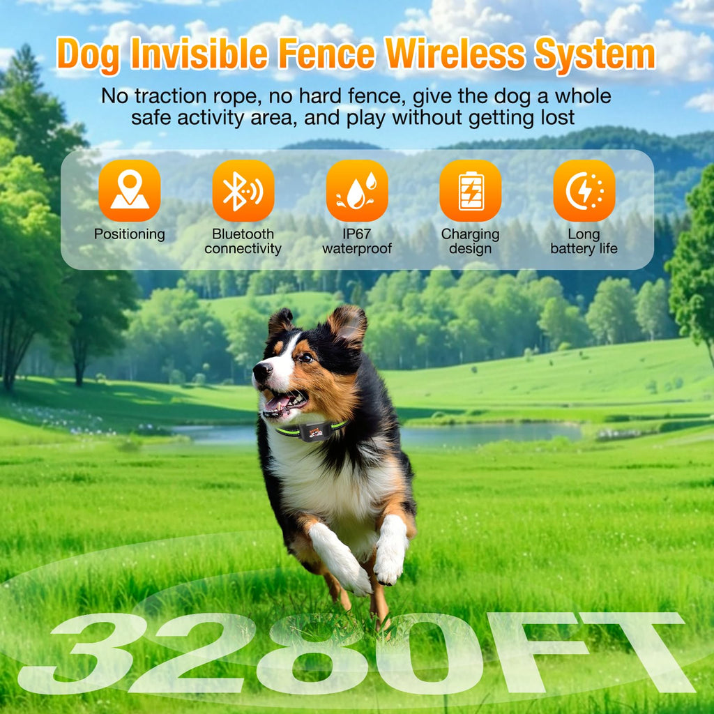 Wireless Dog Fence System with Training Collar F14425