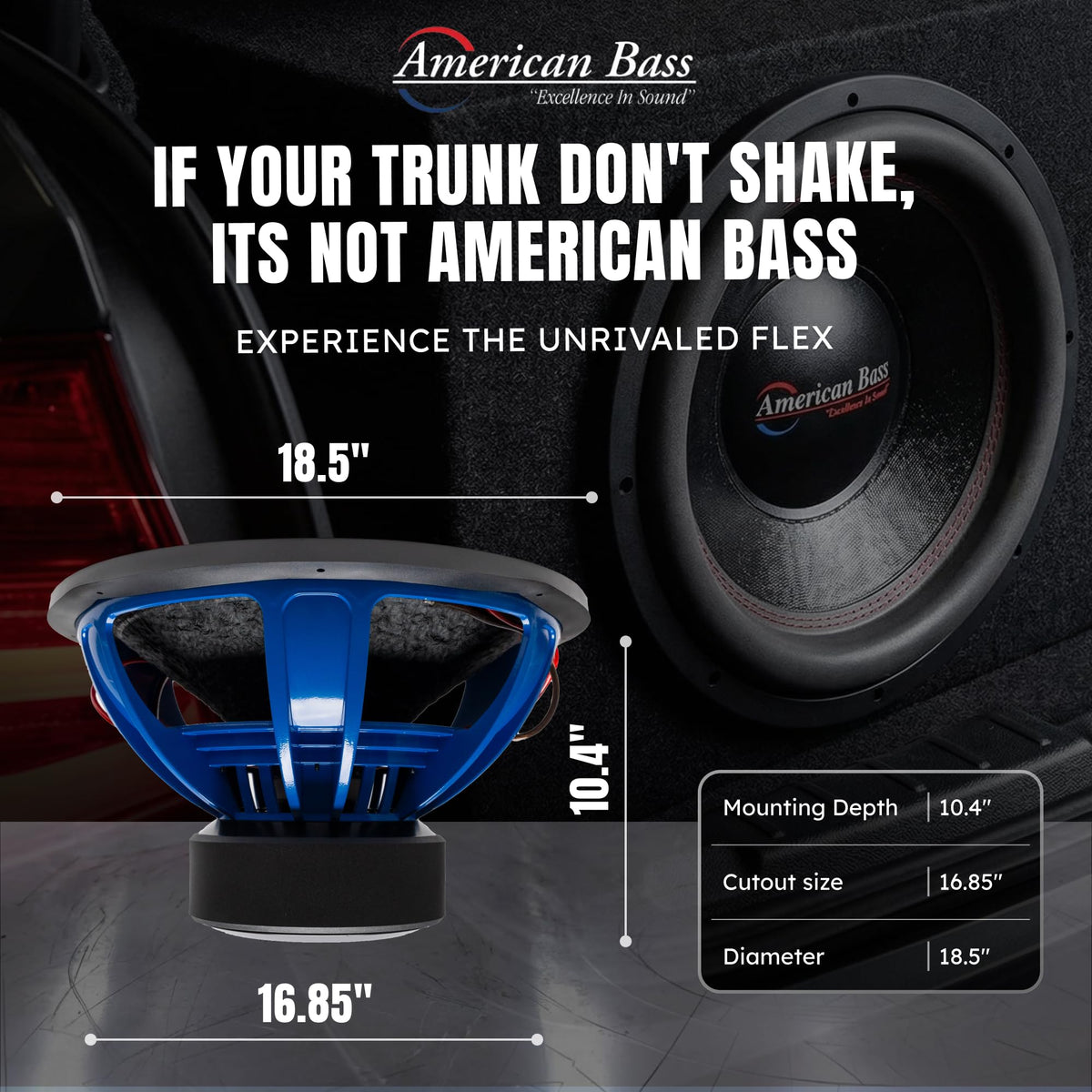 18 Inch 2 Ohm Car Subwoofer Y28001