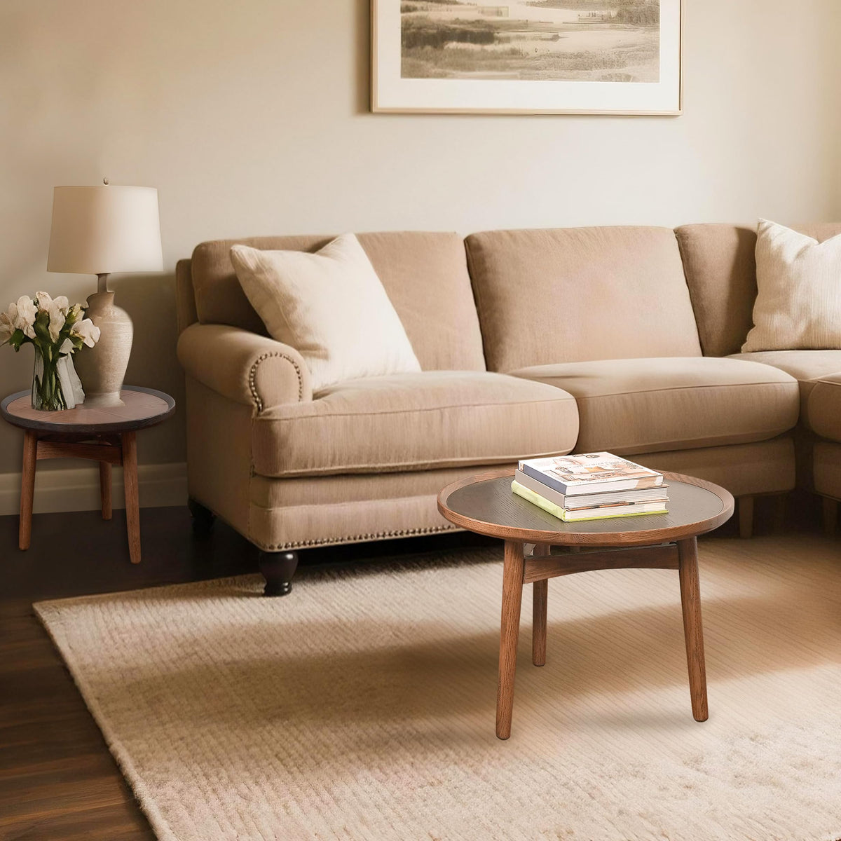 24 Round Solid Oak Coffee Table B54264
