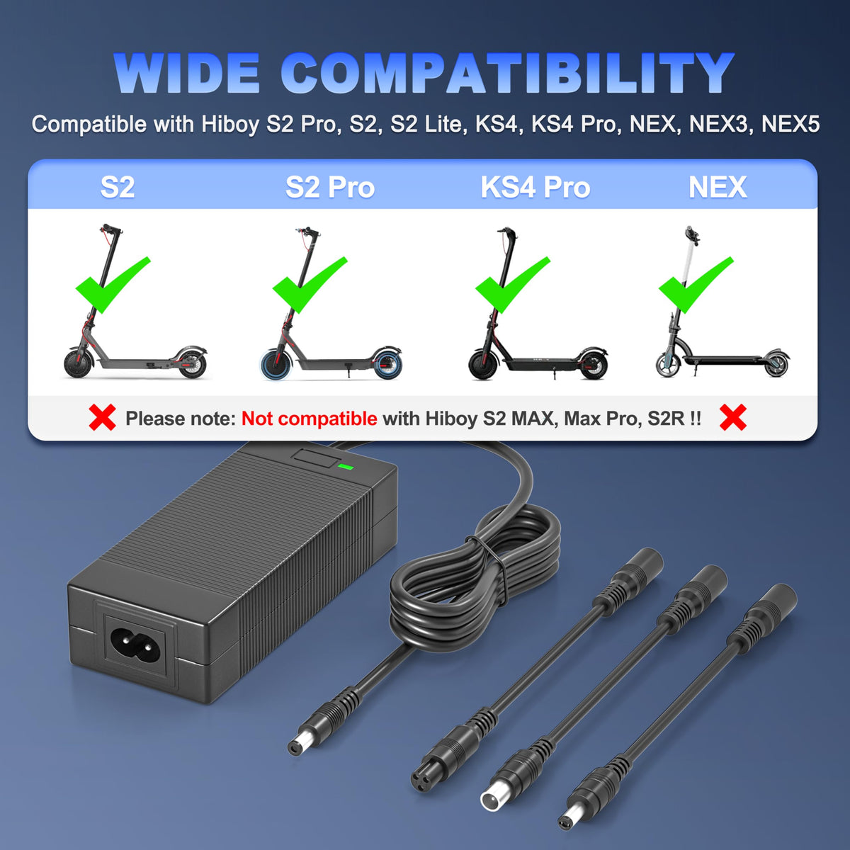 42V 2A Charger Power Cord U205048