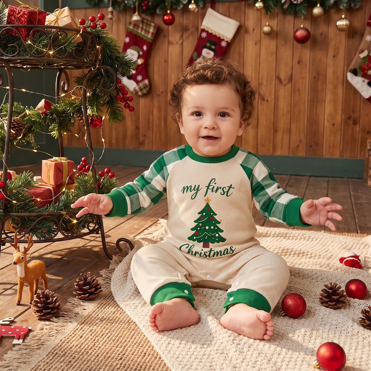 Newborn Baby Boy Fall Winter Romper Jumpsuit N30190
