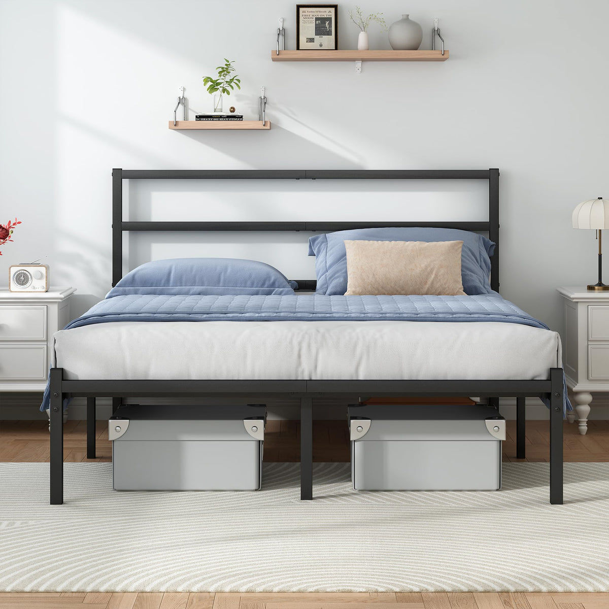 Black Full Size Bed Frame V7263