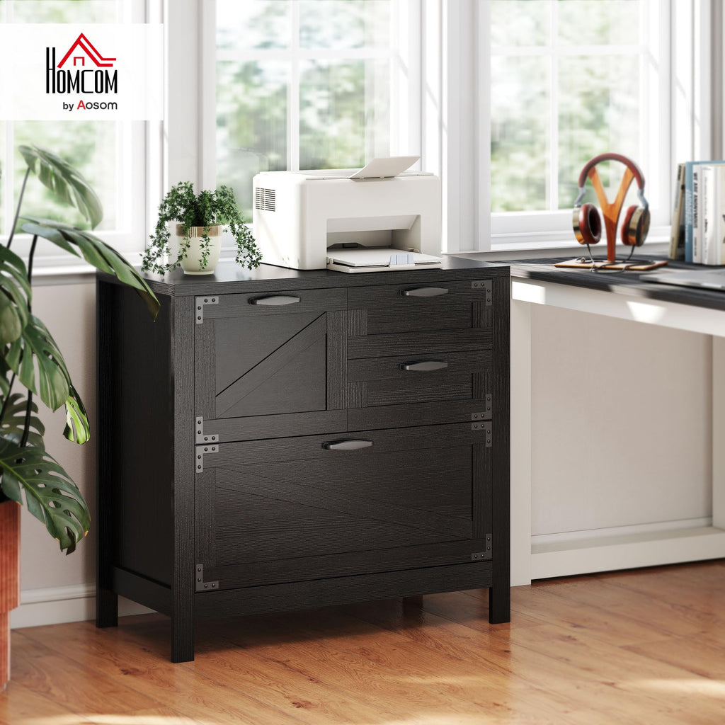 Black 4 Drawer File Cabinet K51405