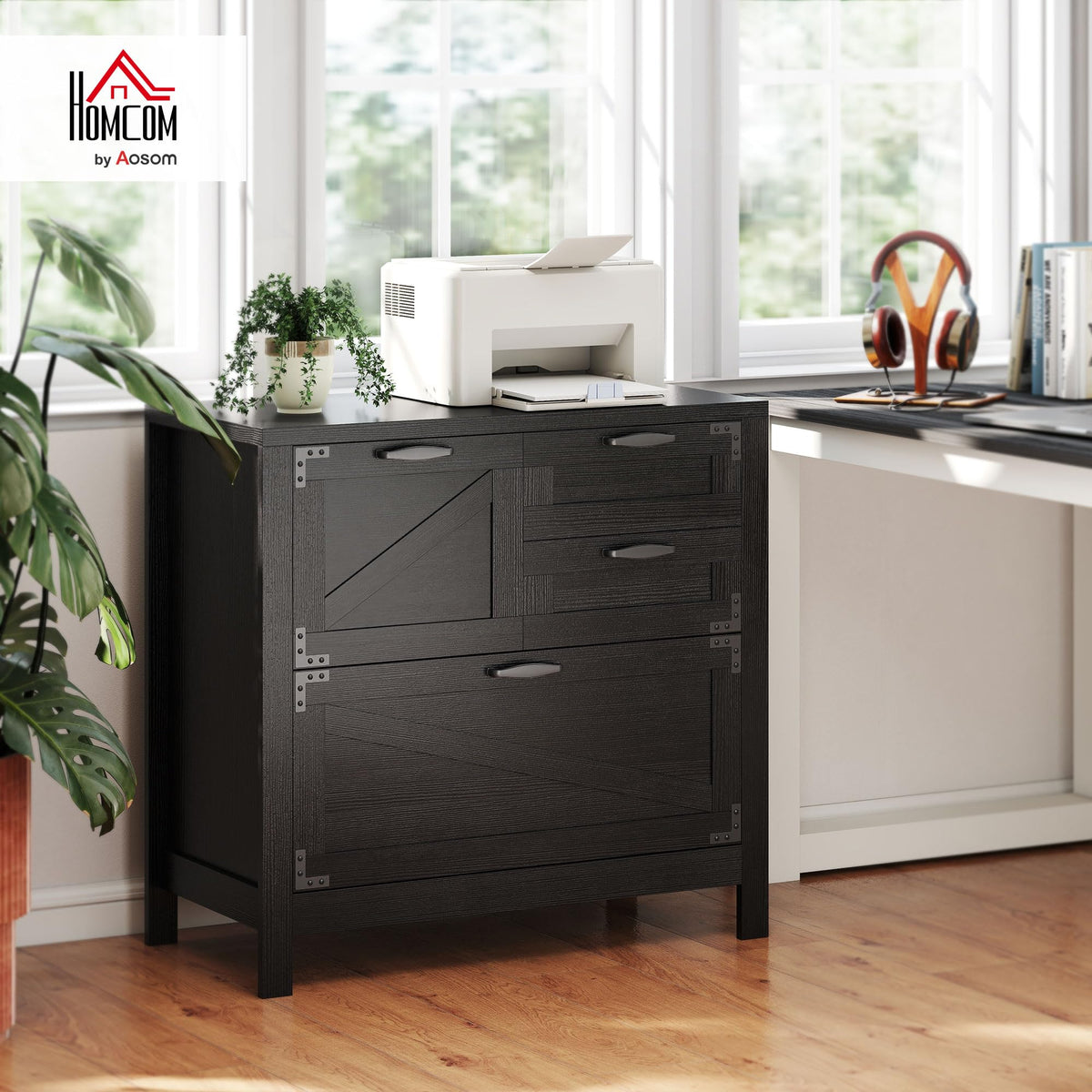 Black 4 Drawer File Cabinet K51405