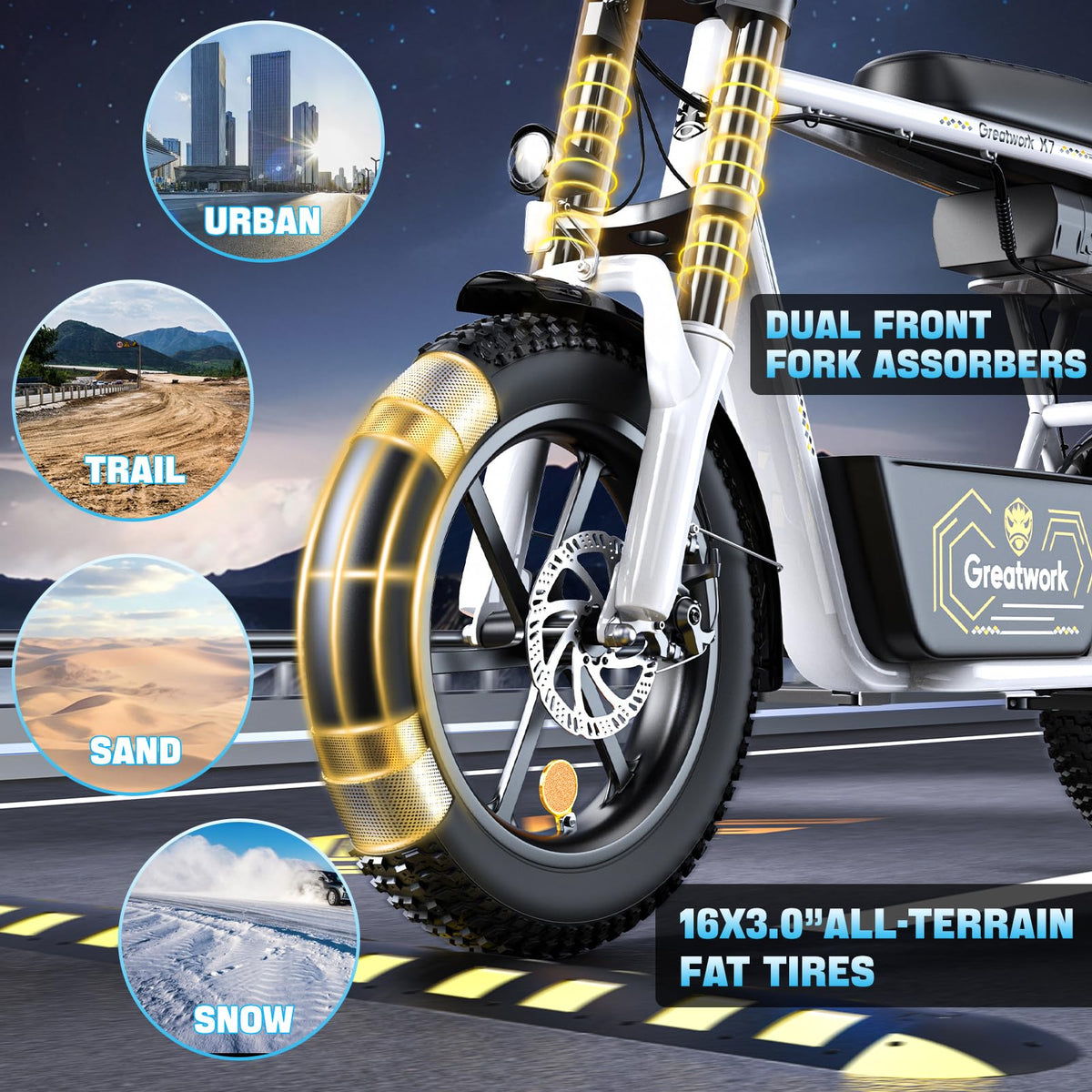 1500W Electric Scooter with Seat P420777