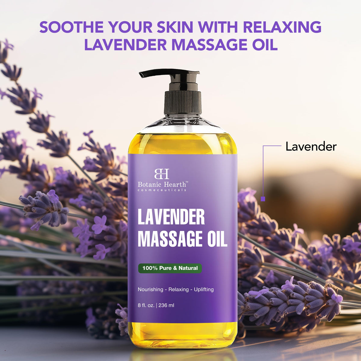 Lavender Massage Oil 8 Fl Oz X750783