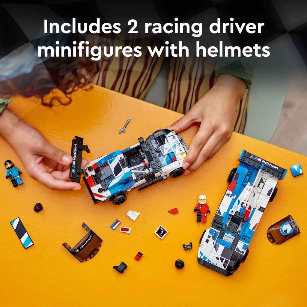 Buildable Race Car Toy Set with 2 Models and 2 Minifigures I1164
