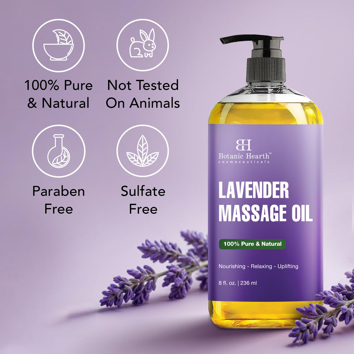 Lavender Massage Oil 8 Fl Oz X750783
