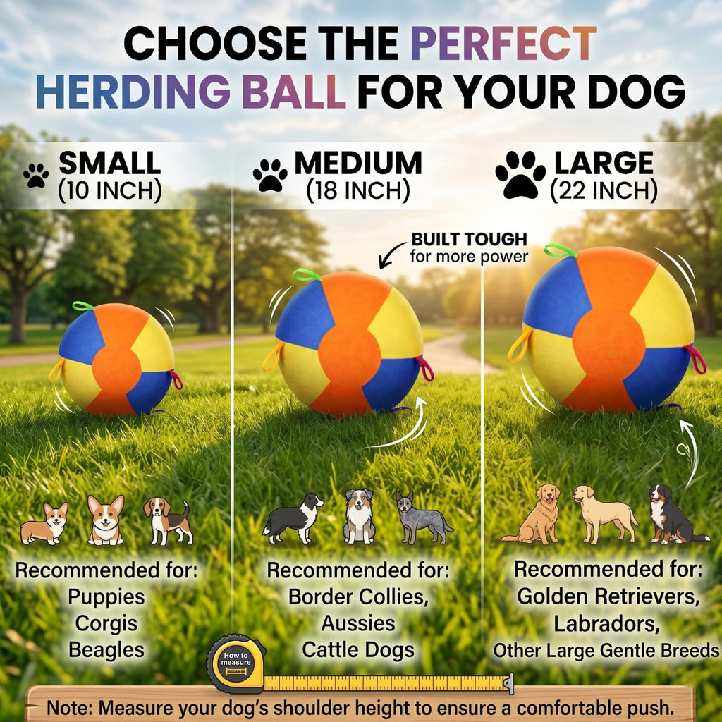 Inflatable Dog Ball with Handle Cover & Pump 18in Z783