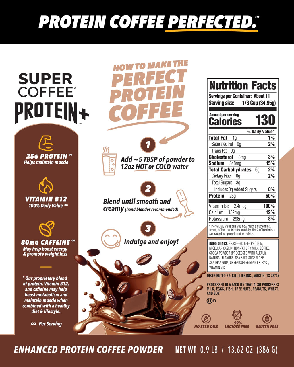 Instant Coffee Mocha 25g Protein 14oz P347