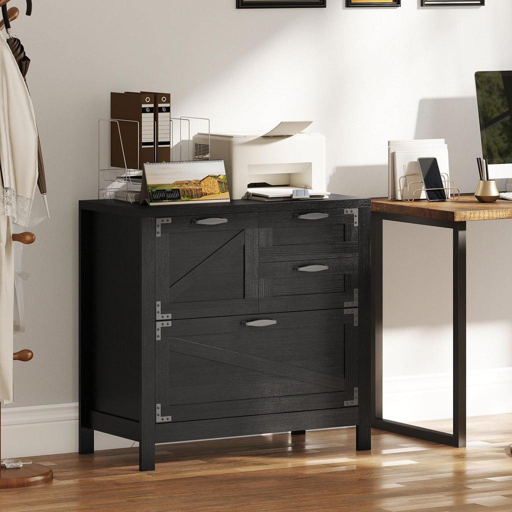 Black 4 Drawer File Cabinet K51405
