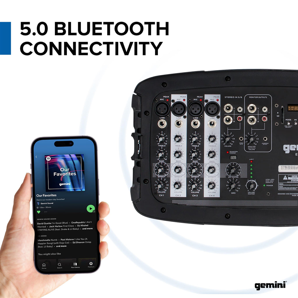 Portable PA System with Dual 10" Speakers N3735