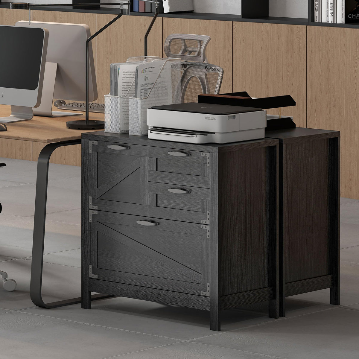 Black 4 Drawer File Cabinet K51405