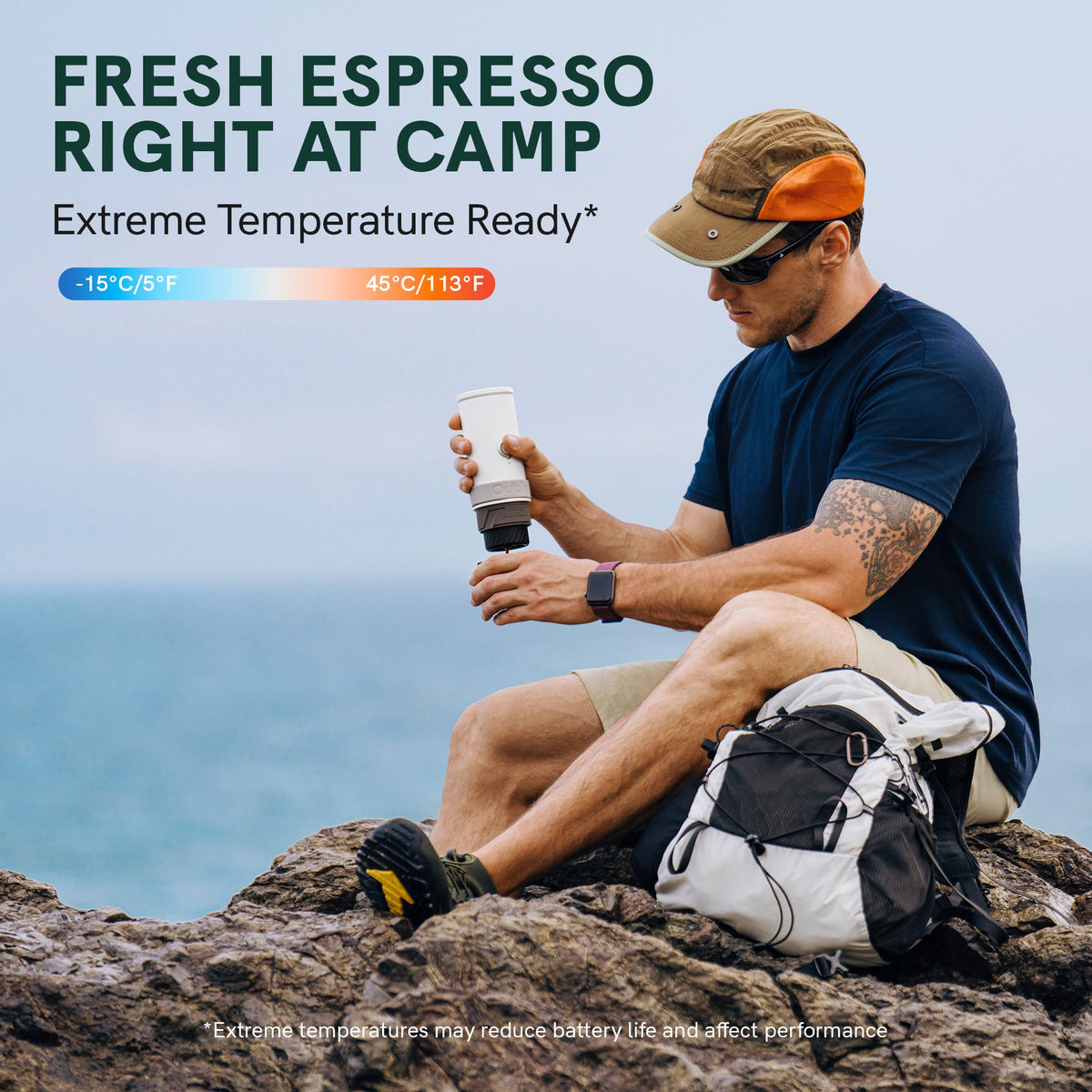 Portable Electric Espresso Machine with Self-Heating L27915