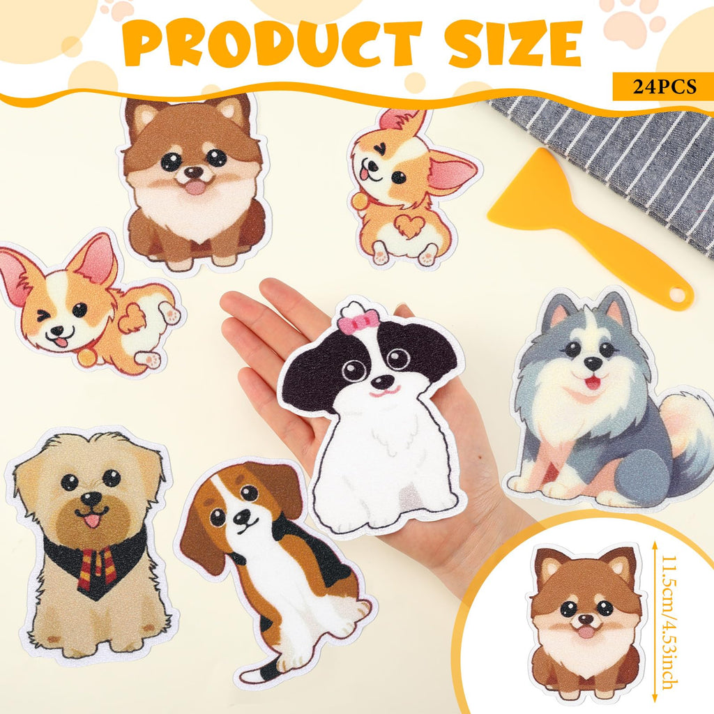 24 Pcs Dog Bathtub Non Slip Stickers Q250