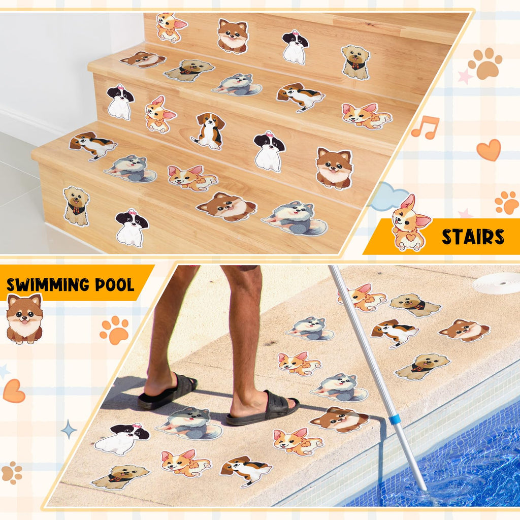 24 Pcs Dog Bathtub Non Slip Stickers Q250