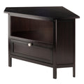 Compact Espresso Corner TV Stand Q5542