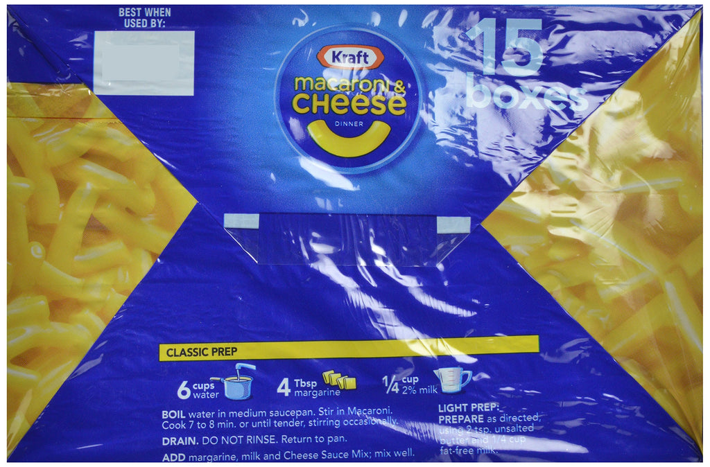 Macaroni & Cheese Dinner 7.25 oz 15 Pack C450