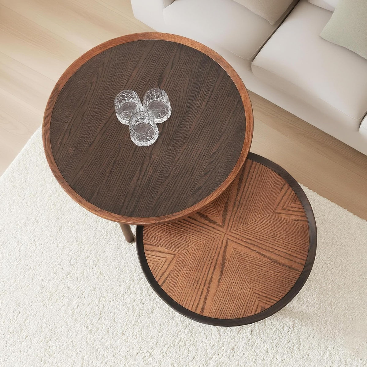 24 Round Solid Oak Coffee Table B54264