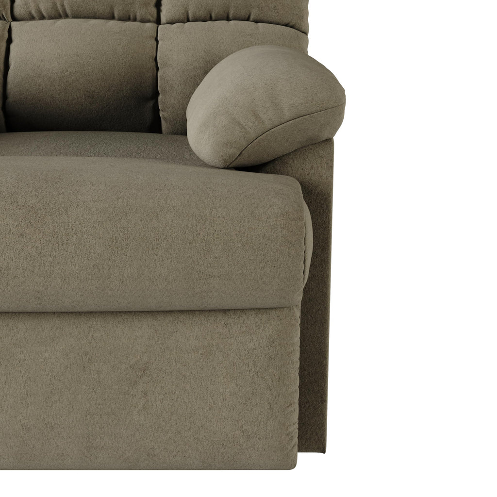 Velvet Swivel Rocker Recliner Chair with Adjustable Backrest and Footrest D229