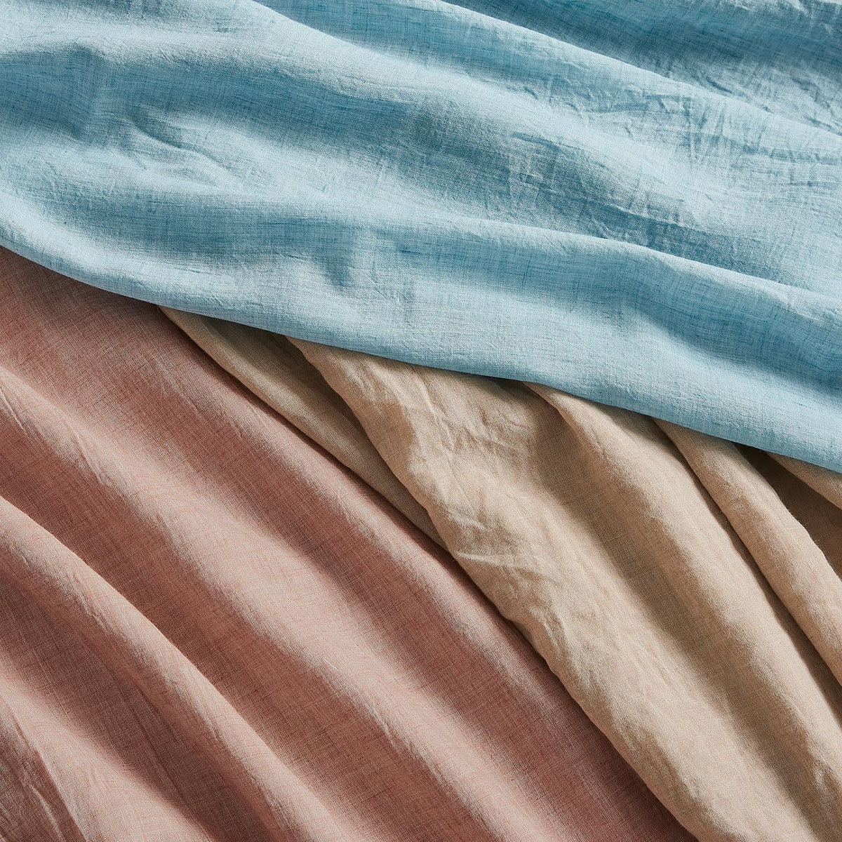 Blush Pink Sheer Cotton Linen Curtains 2 Panels W17432